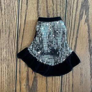 I See Spot velvet dress with silver sparkly top🎉